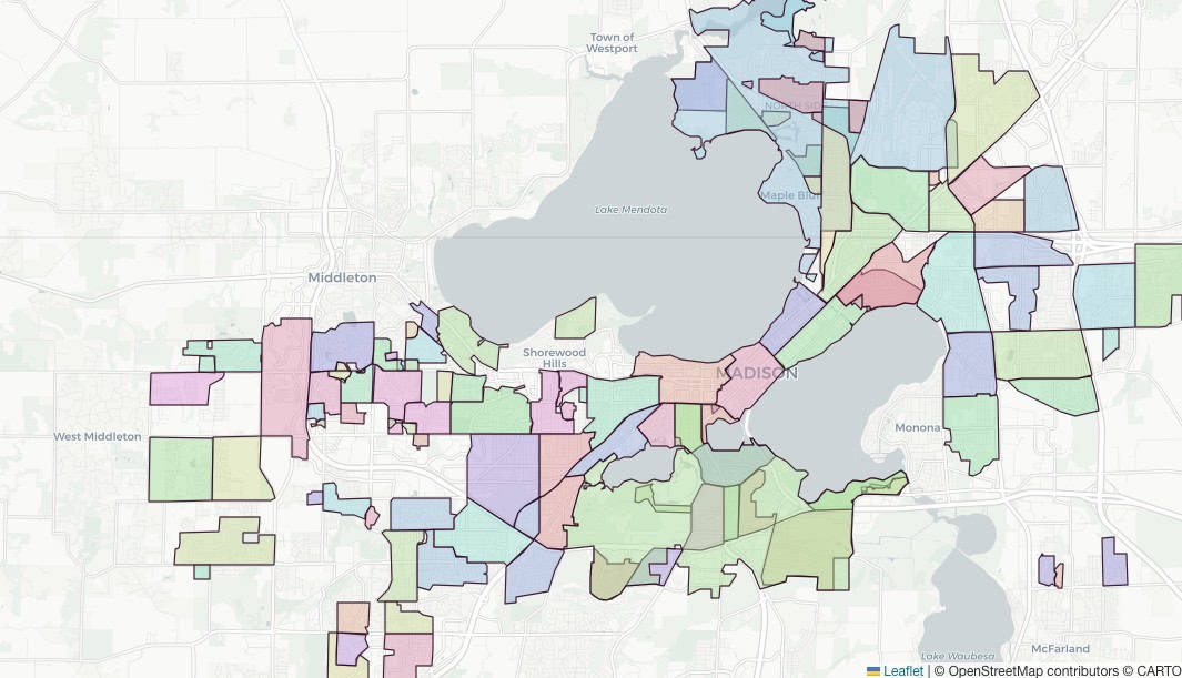 Interactive Map of Madison WI Neighborhood Associations